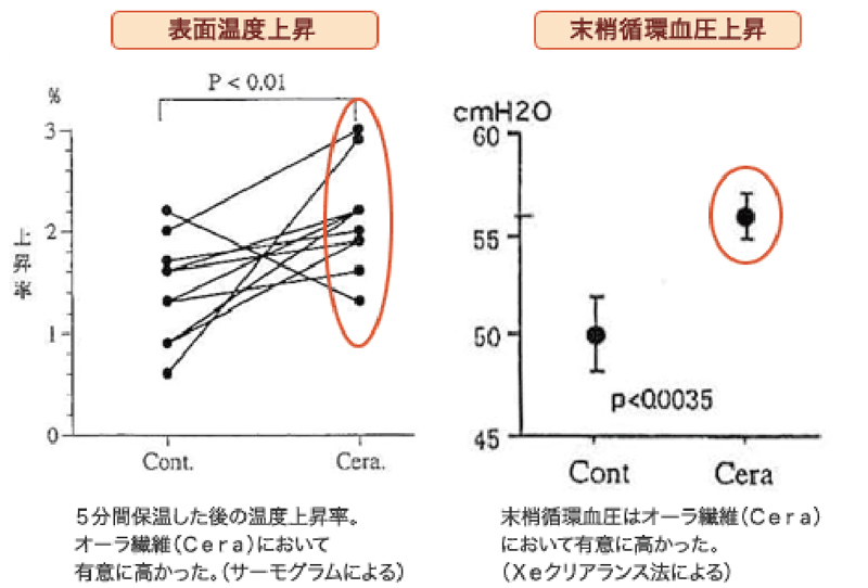 表面温度上昇と抹消循環血圧上昇