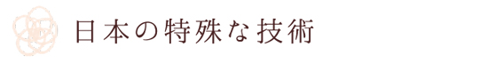 日本の特殊な技術