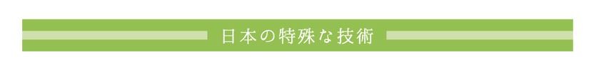 日本の特殊な技術